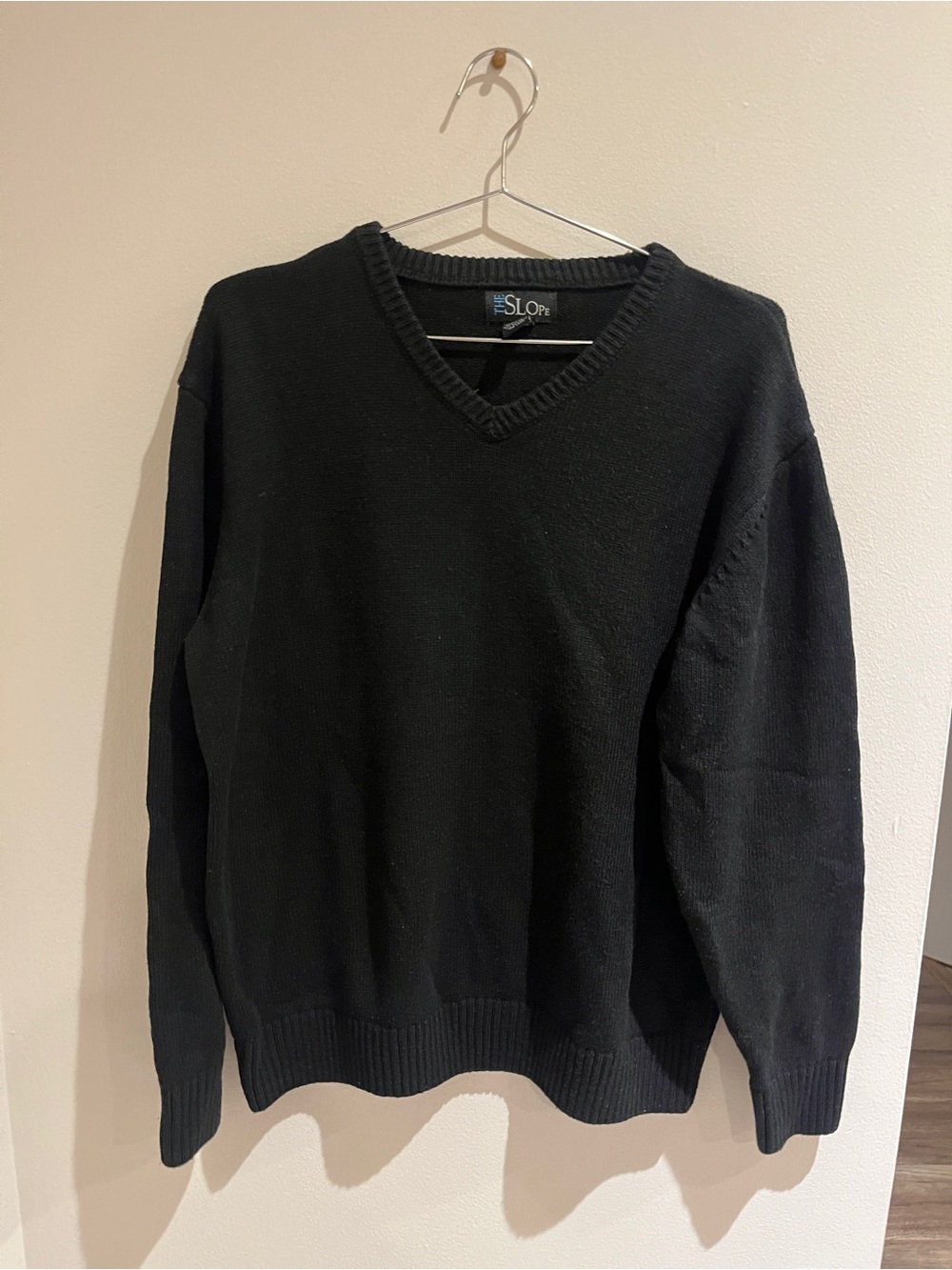 Men's Black V-Neck Sweater by Slope